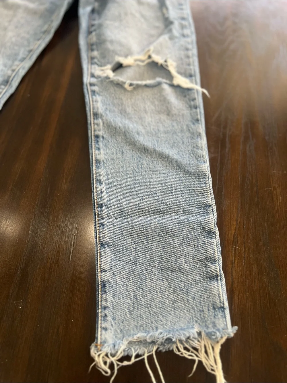 Garage Light Blue Straight Leg Jeans